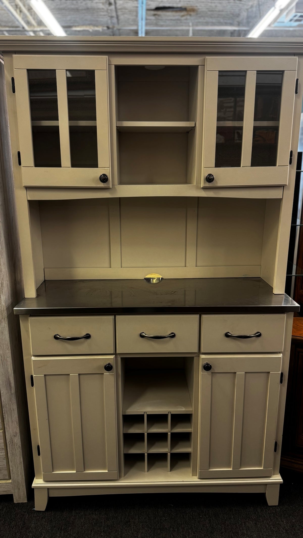 White Buffet with Hutch