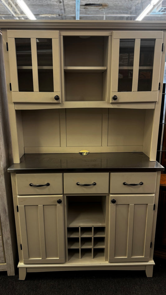 White Buffet with Hutch