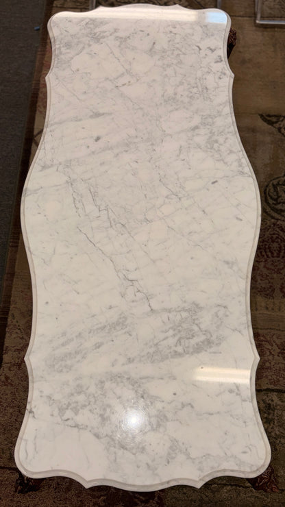 Marble-patterned surface on a dark background